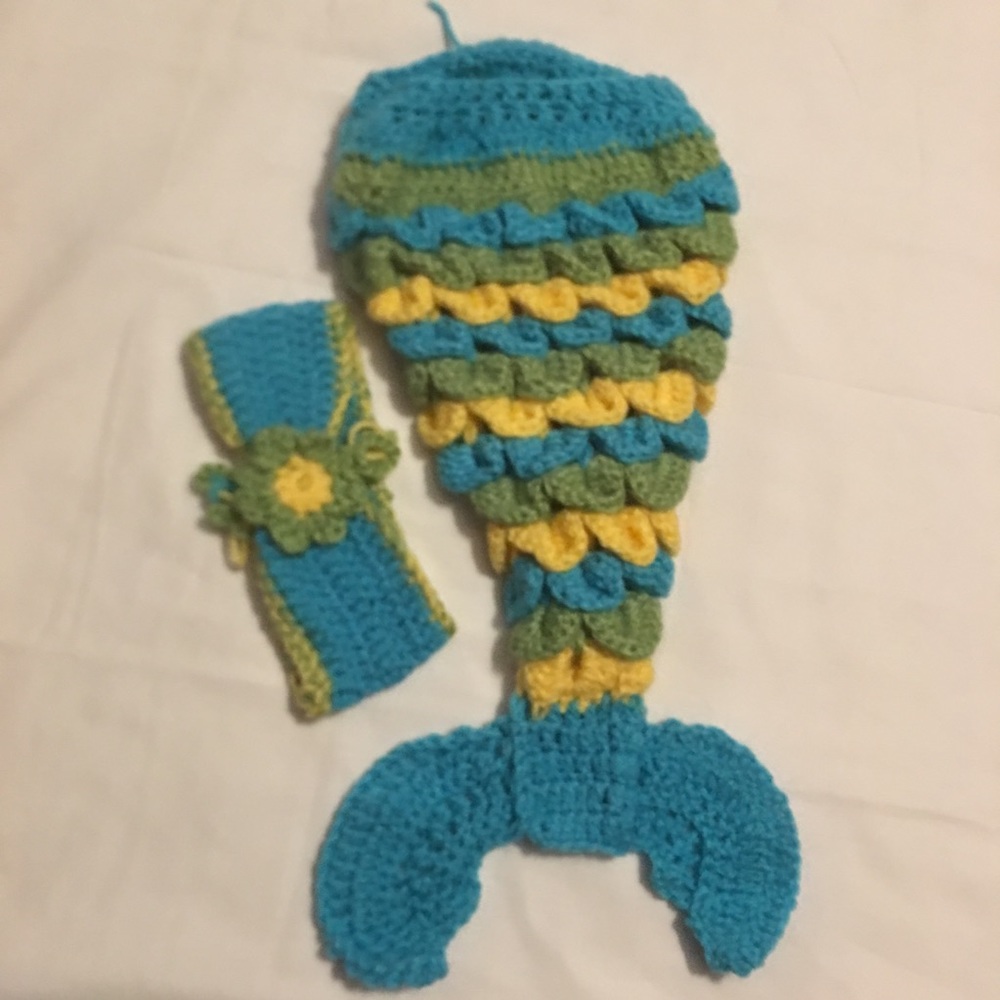 Crochet 🧶Newborn Mermaid 🧜‍♀️costume photography - Picture 4 of 6